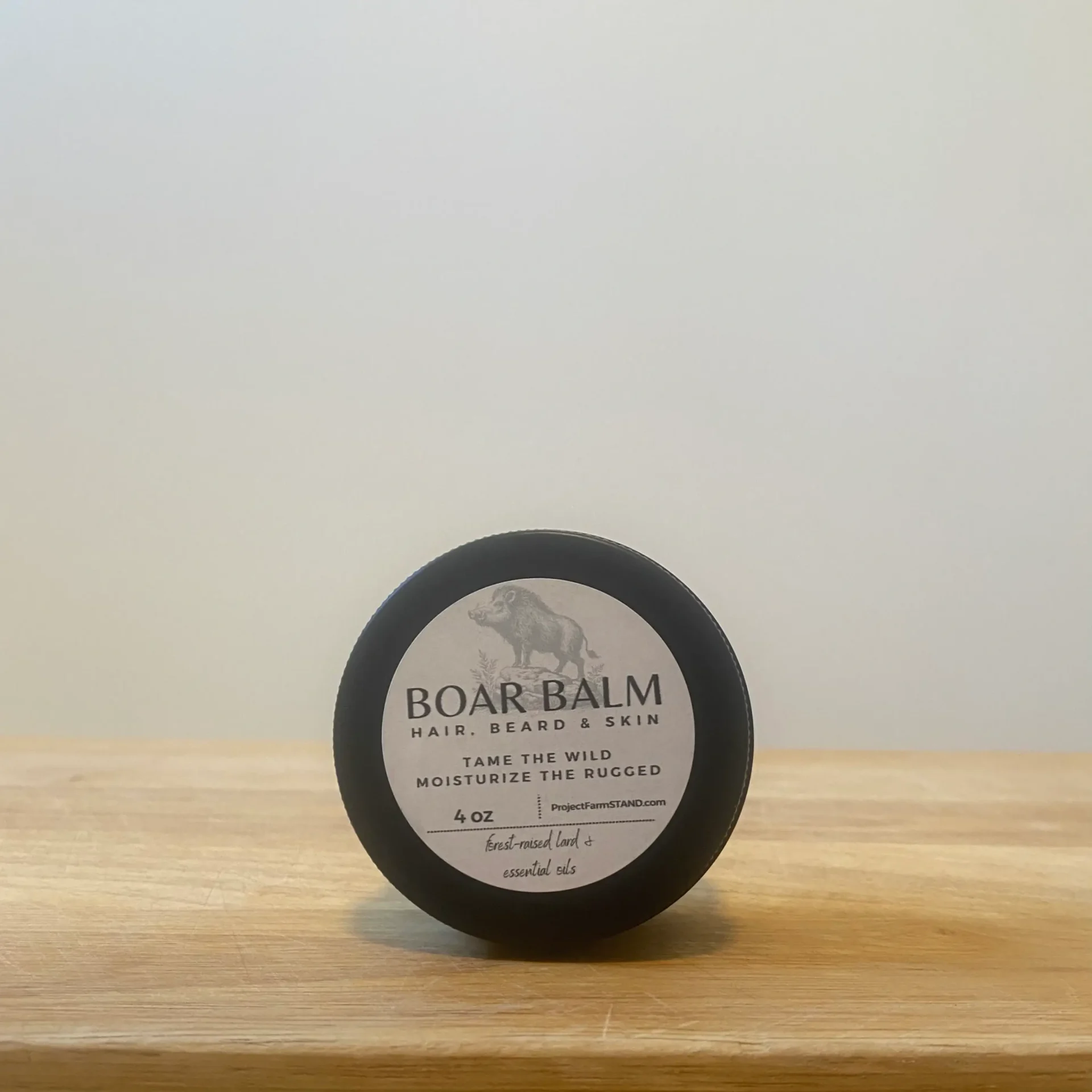 Boar Balm: An All Natural Lard Lotion for Men's Hair, Beard, and Skin.