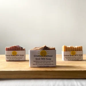 Locally made goat milk soap.